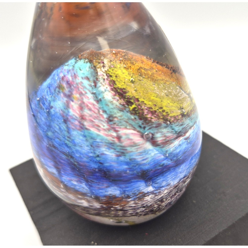 Phonecian Glass Blowers Malta Hand Made Art Glass Paperweight Signed - Picture 2 of 6